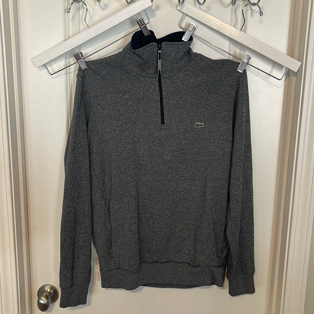 Lacoste Fold Over Zipper Sweater
